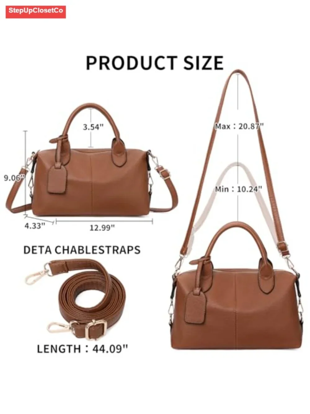Vegan Leather Tote Bag Women Top Handle Large Capacity Satchel Purse with Zipper
